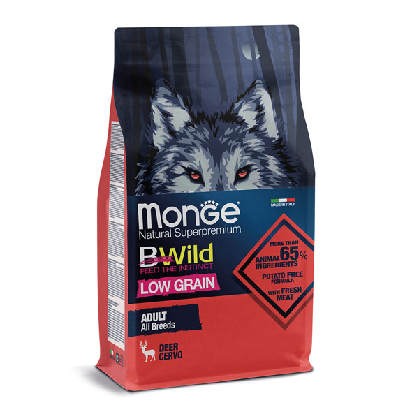 غذا خشک سگ مونژه Bwild طعم گوشت گوزن
