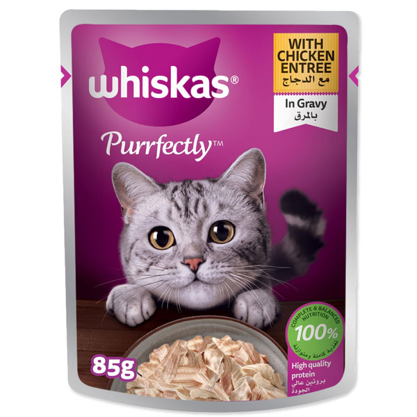 پوچ گربه Purrfectly ویسکاس طعم مرغ در سس
